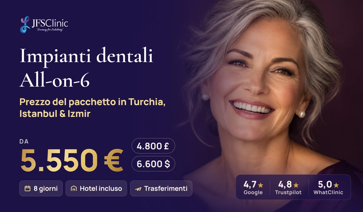 Impianti dentali all on six Turchia