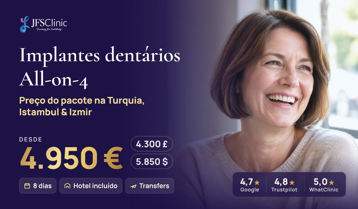 Implantes dentários all on four Turquia
