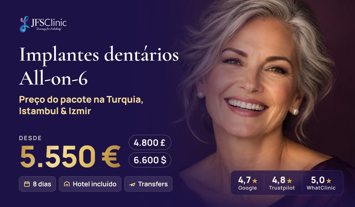 Implantes dentários férias Turquia